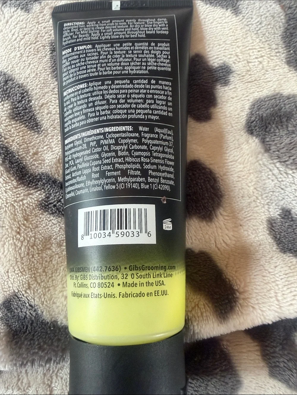 GIBS Grooming Con Man Hair & Beard Pudding Leave-In Conditioner 3.25 oz